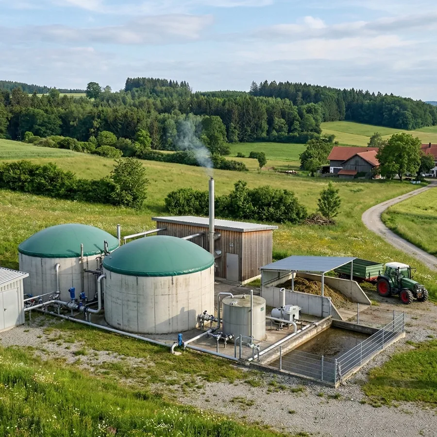 Gemeinsame Biogasanlage